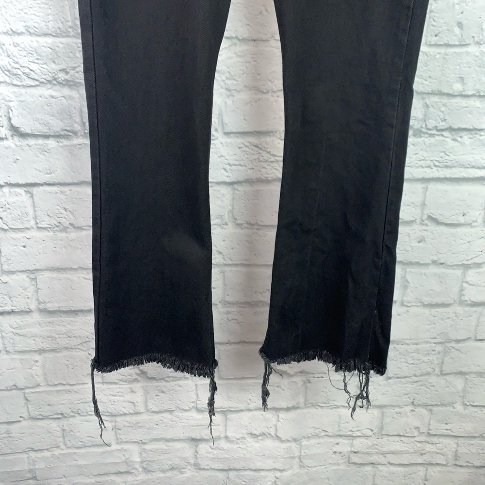 Asos Raw Hem Black Denim Maternity Jeans 6 - Picture 3 of 8